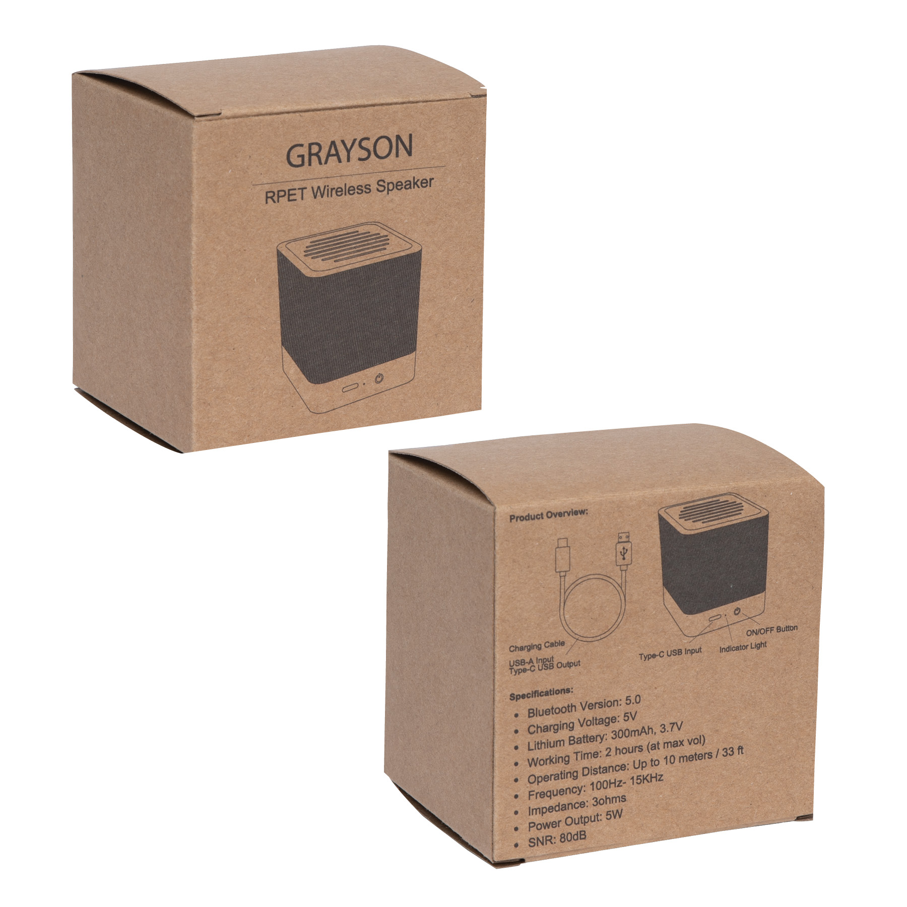 Grayson 5W RPET & Cork Wireless Speaker 21