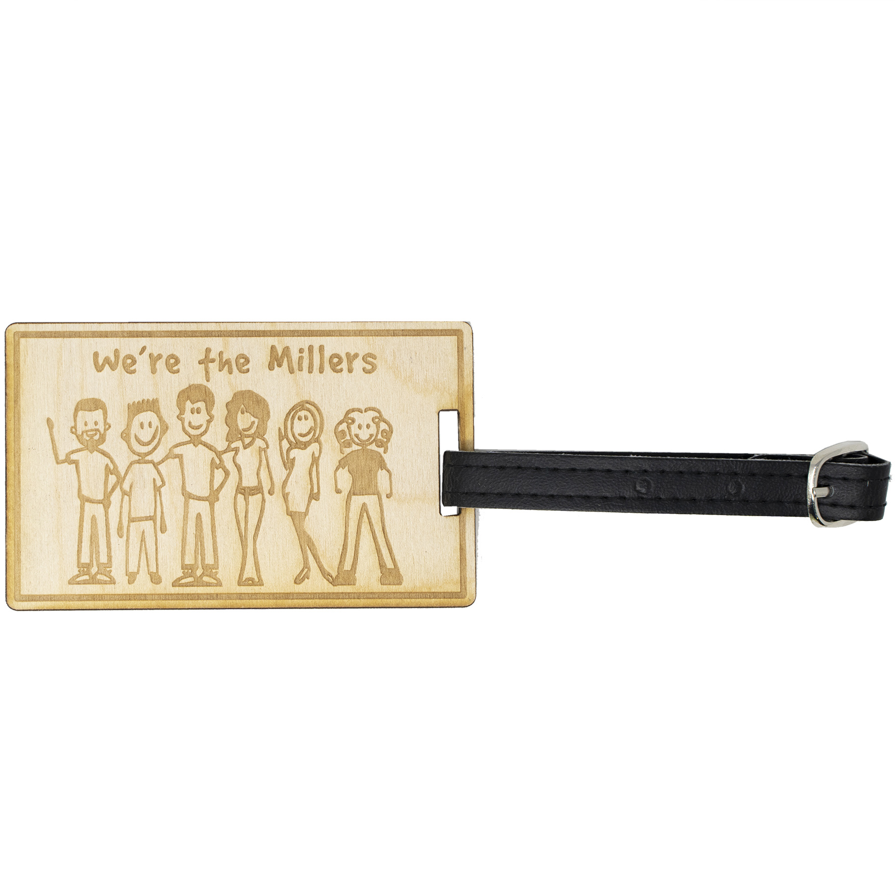 Wood Luggage Tags: 3" W x 3" H 1