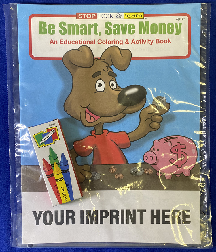 COLORING SET - Be Smart, Save Money Coloring Book Fun Pack 2
