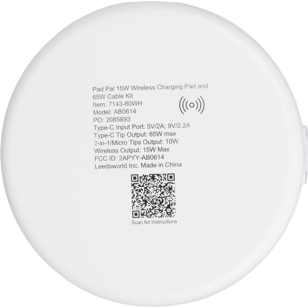 Pad Pal 15W Wireless Charging Pad and 65W Cable Ki 28