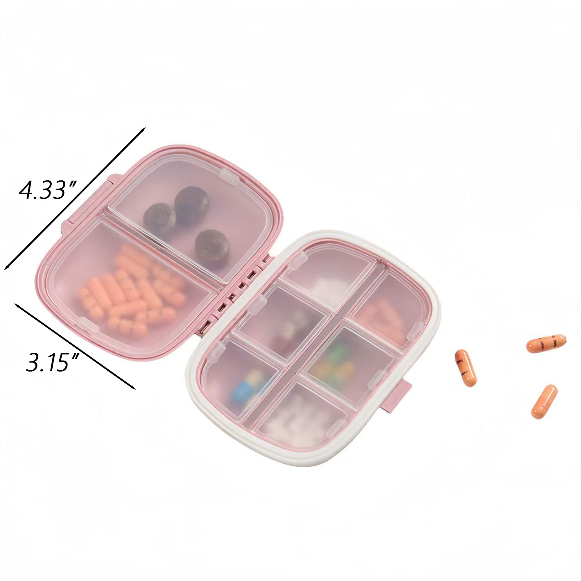 8 Compartments Travel Pill Organizer 3
