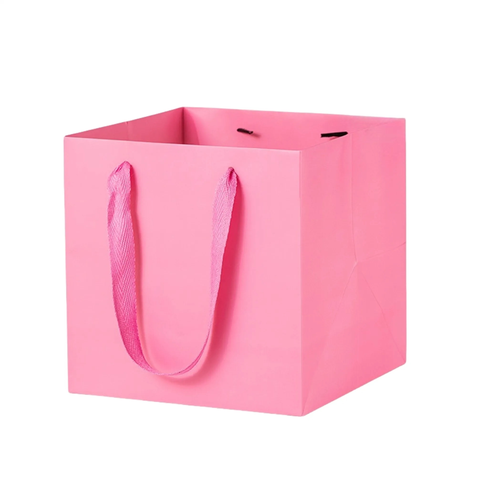 Durable Square Kraft Paper Gift Tote Bag 6
