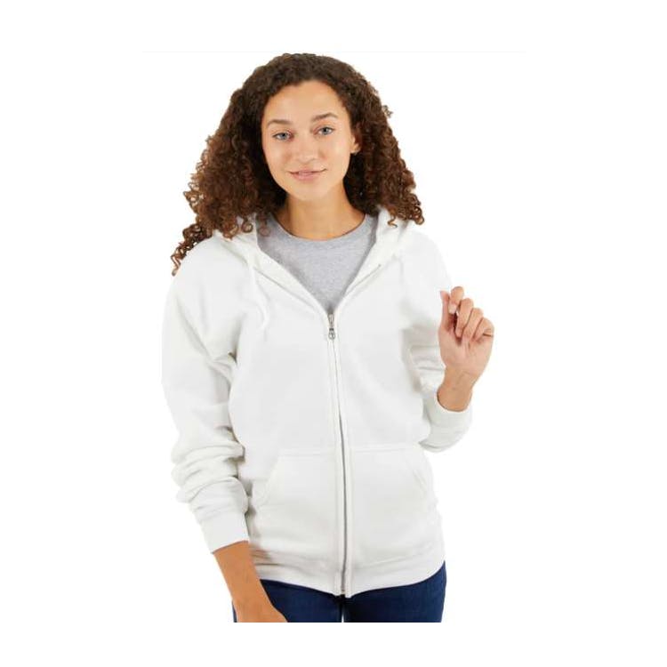 Adult Zipper Hoodies - White S-XL 2