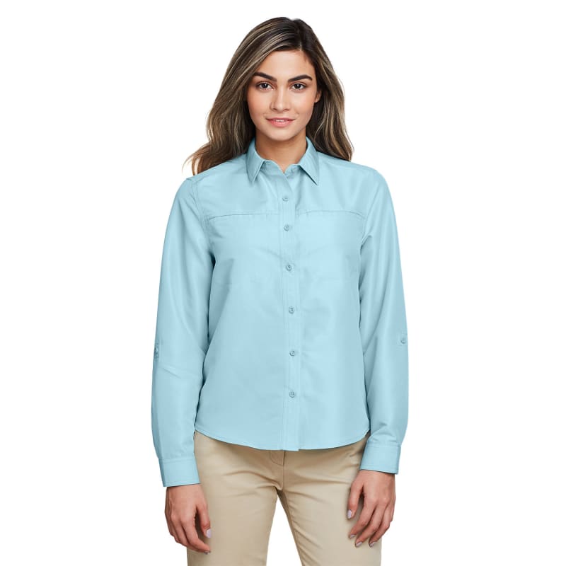 Harriton Ladies' Key West Long-Sleeve Performance Staff Shirt 2