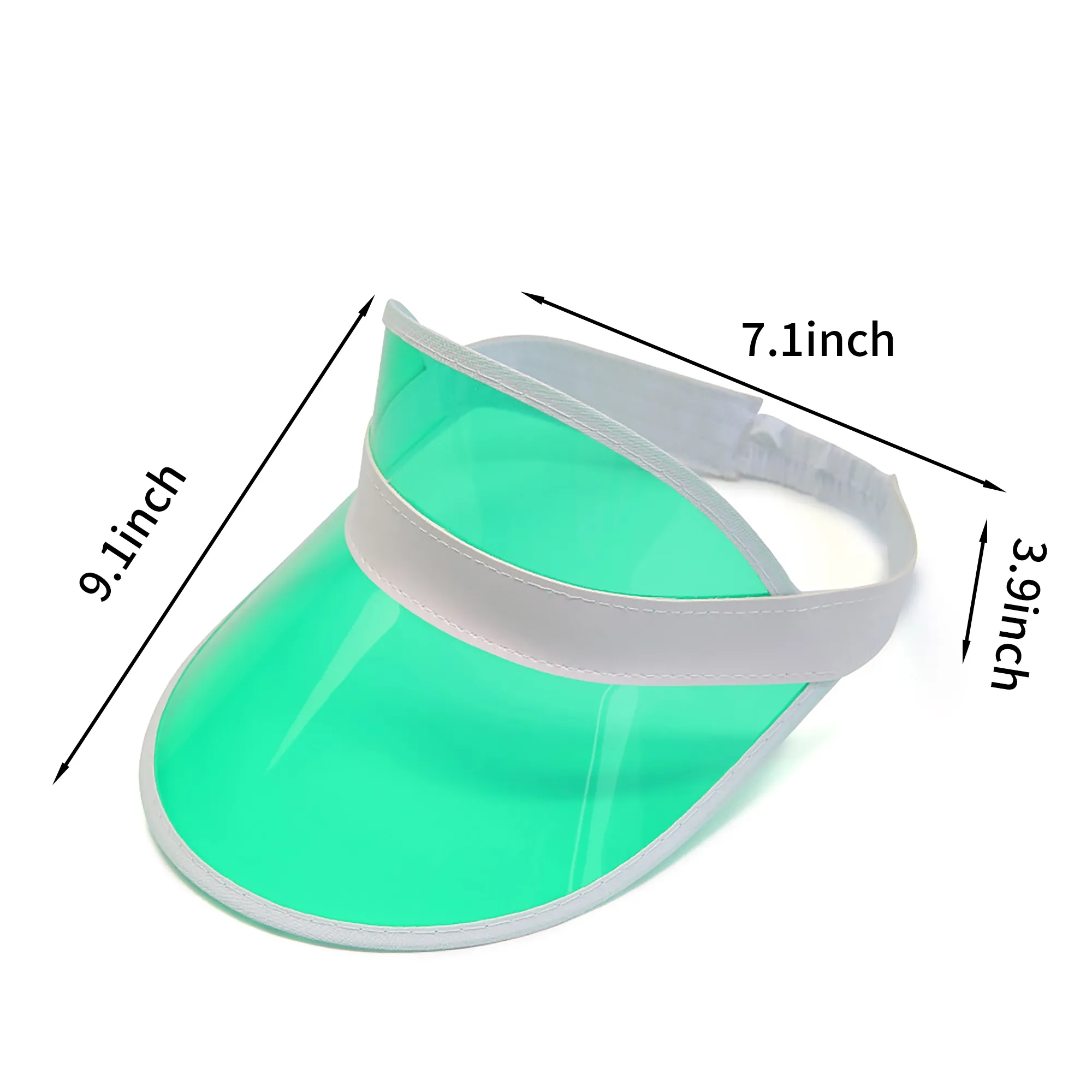Visor Hat PVC Durable Waterproof and Windproof 6