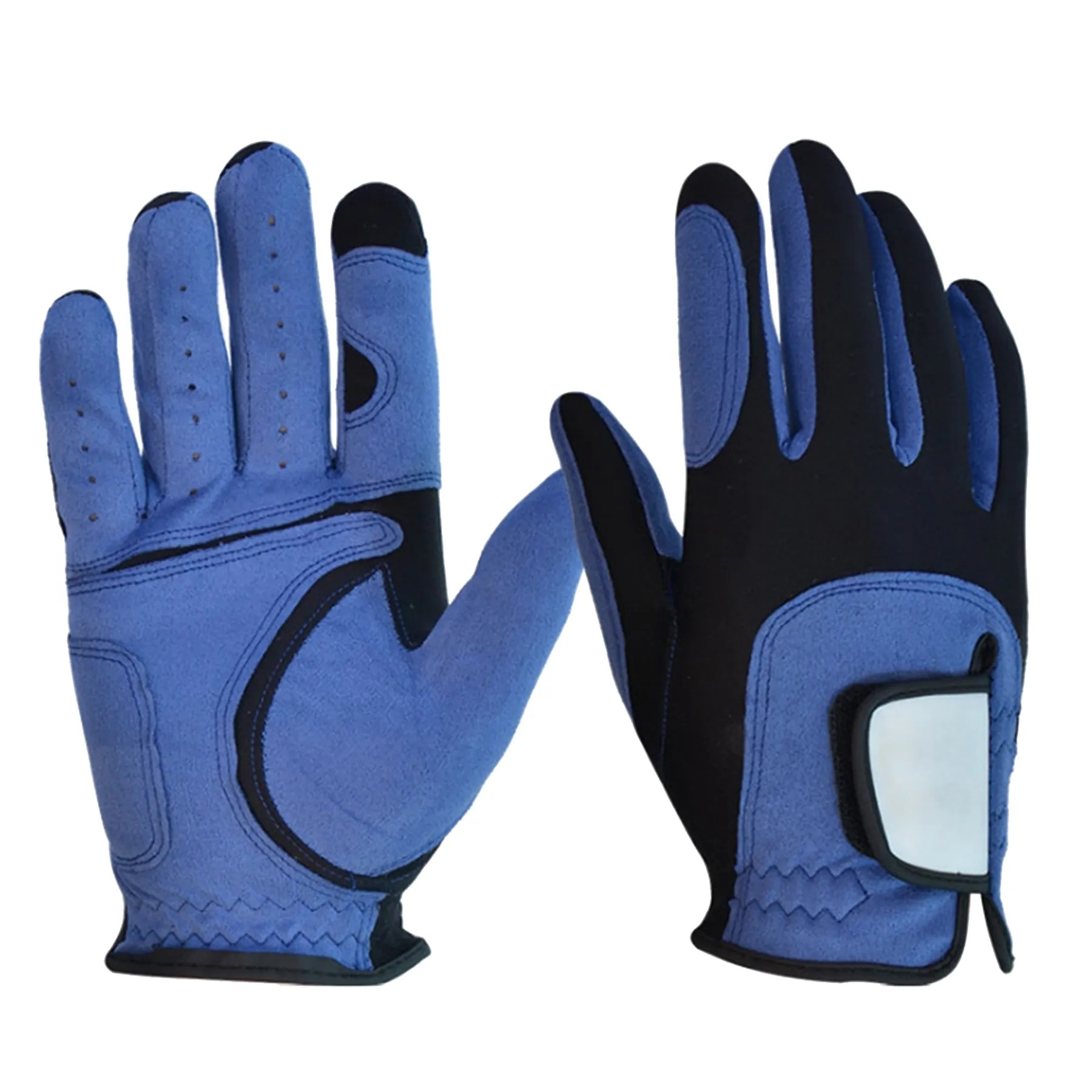 Genuine Lambskin Blue Golf Glove 3