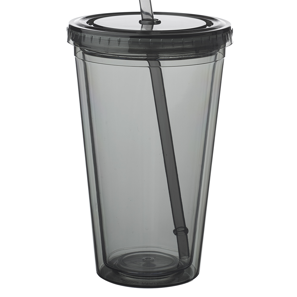 16 oz. Double Wall Acrylic Tumblers With Straws 44