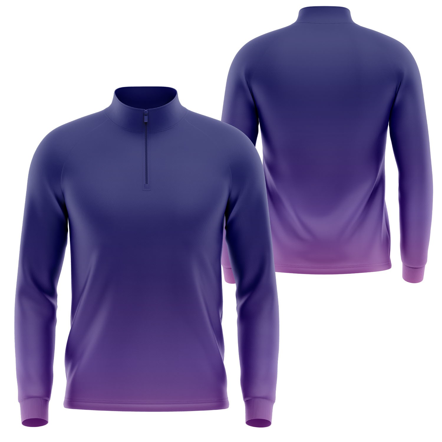 Unisex 180 GSM Jersey Knit Cotton Feel Sublimation Quarter Zipper Sweatshirt 3