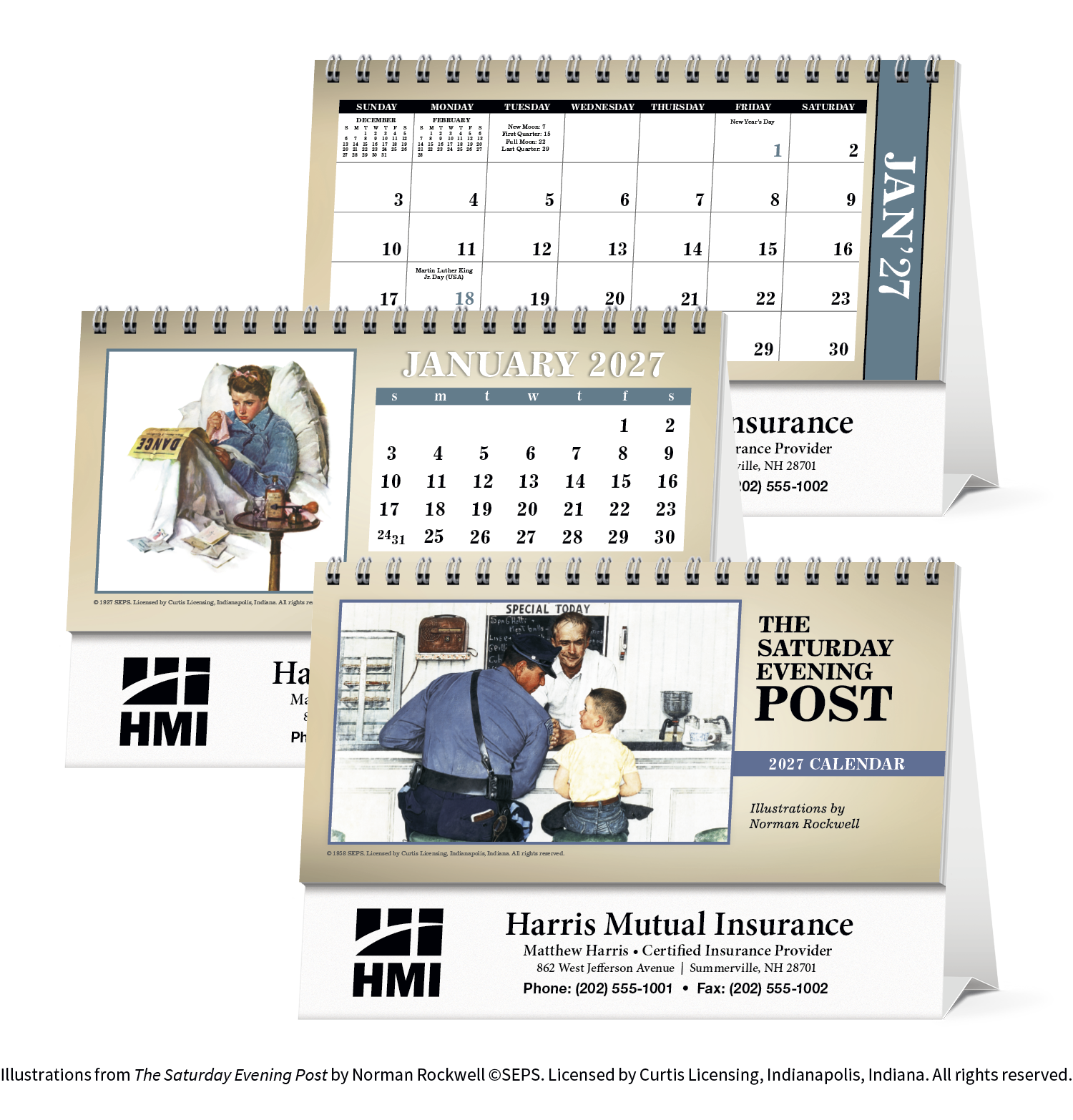 Triumph® Calendars The Saturday Evening Post Illustrations by Norman Rockwell Desk Calendar 41