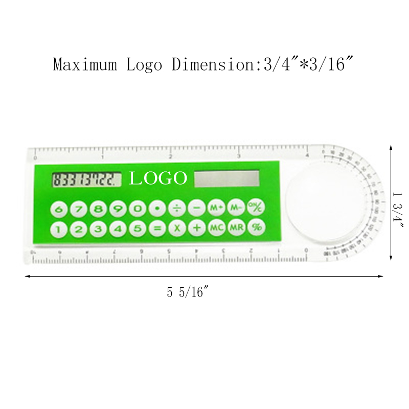 Ultra-thin Ruler With Solar Calculator Magnifier 3