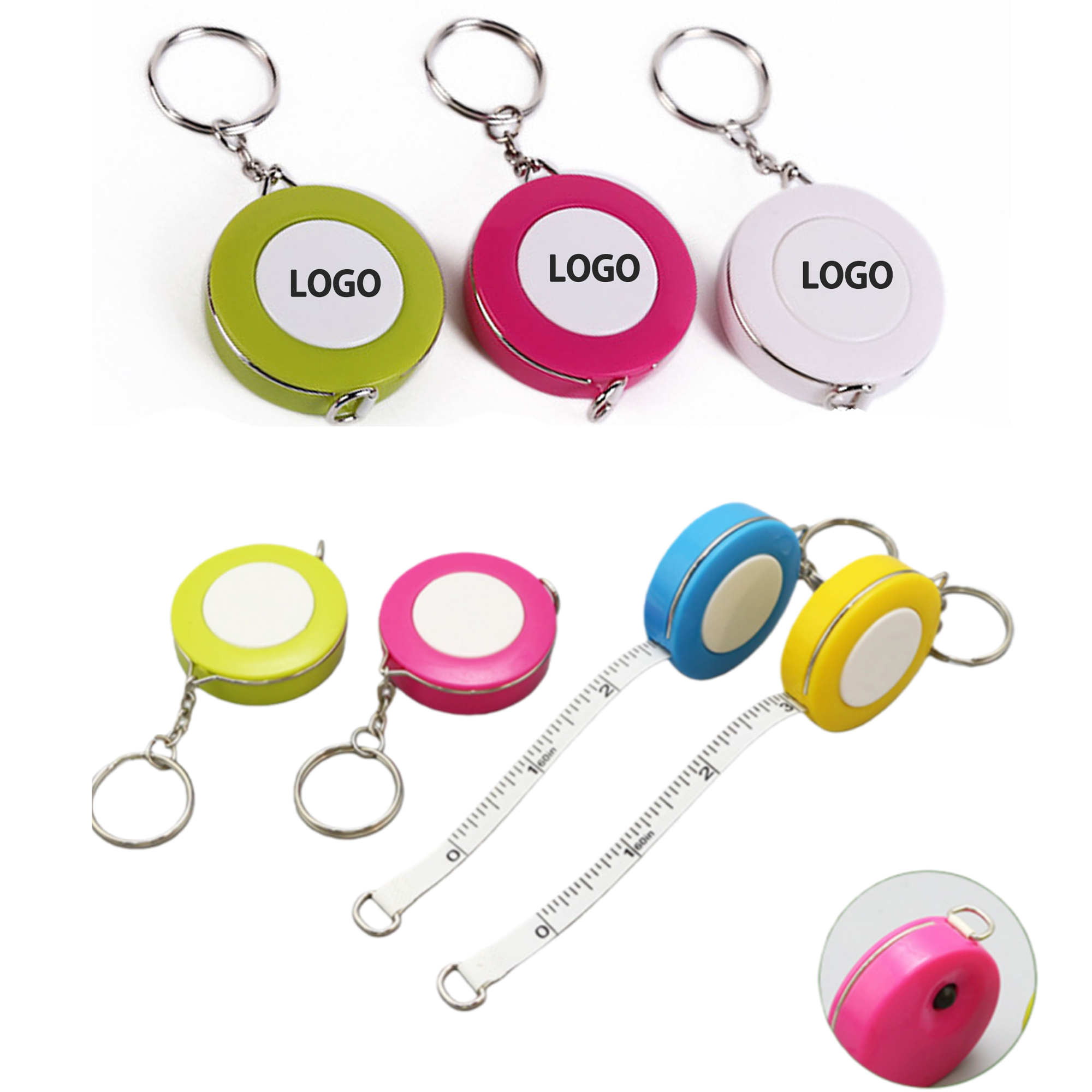 Tyre Shaped Tape Measure Keychain 2