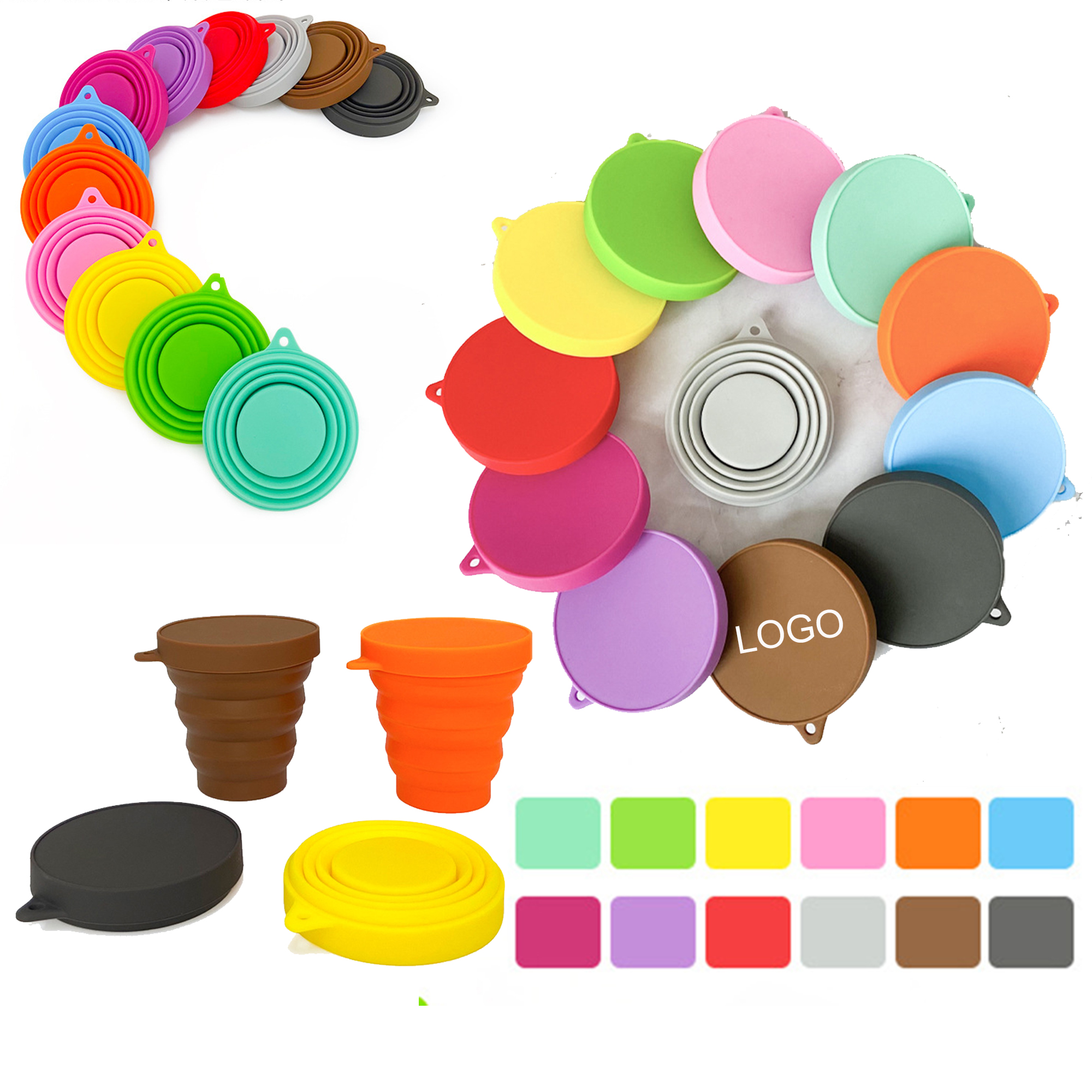 5OZ Custom Collapsible Silicone Water Cup 3