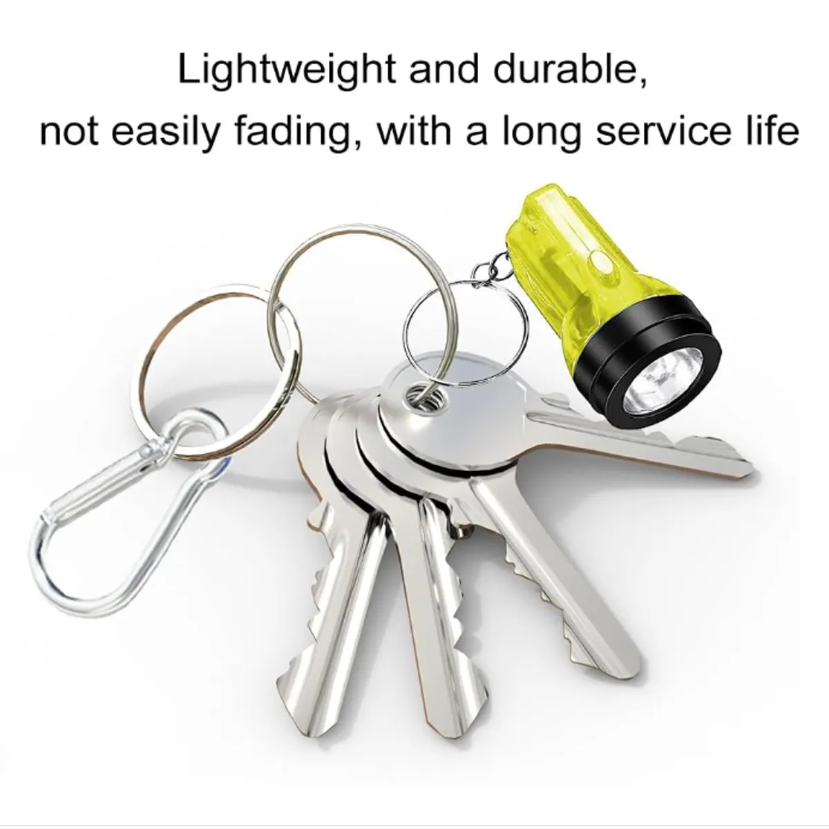 Mini Plastic Flashlight Keychain Pendant 2