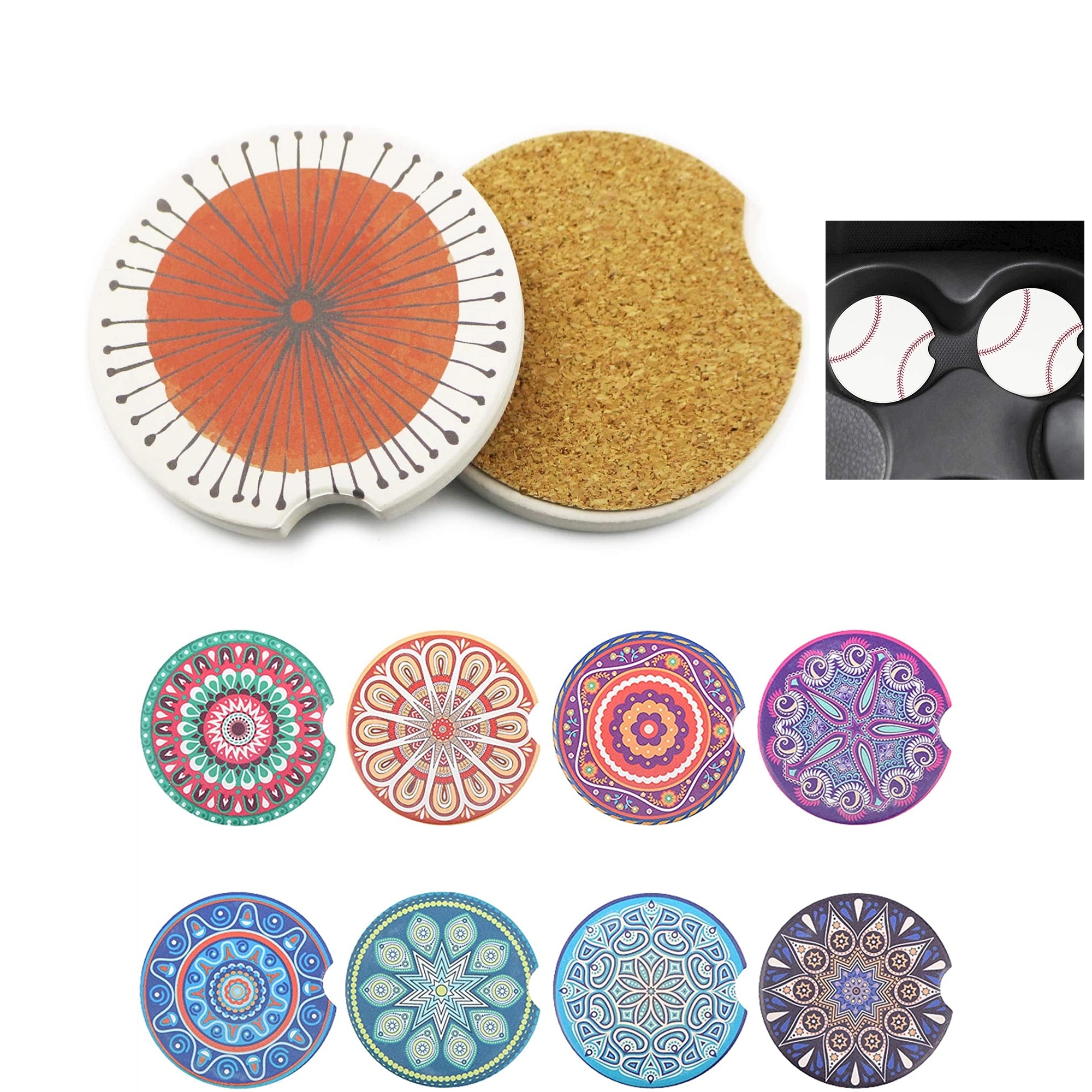 Ceramic Car Coaster MOQ 100PCS 1