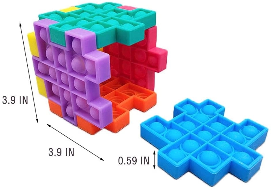 Pops Fidget Sensory it Puzzle Cube Toys Set Pack of 6 Pices 2