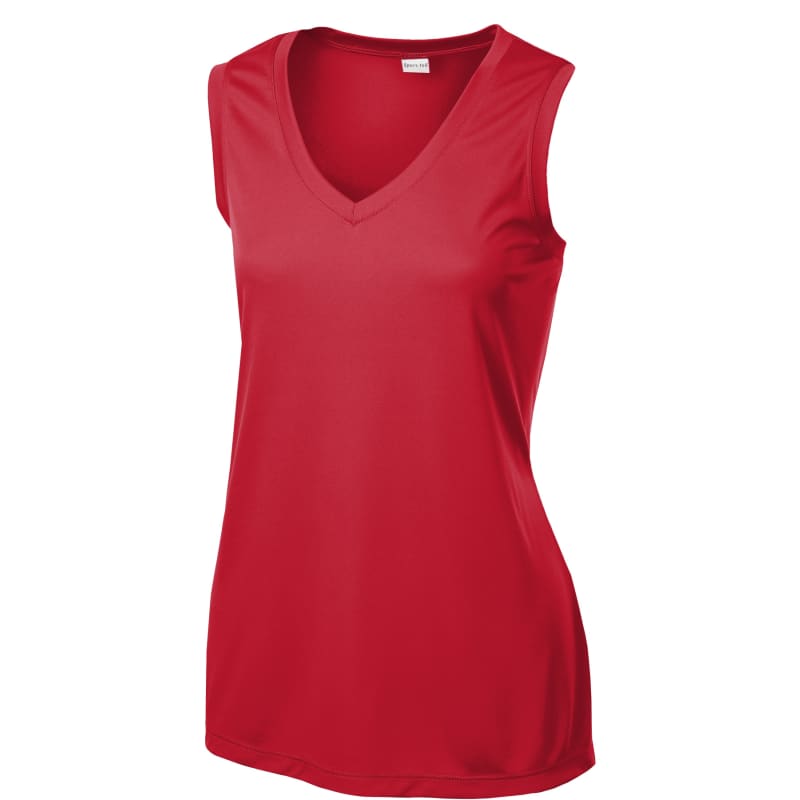 Sport-Tek Women's Sleeveless PosiCharge Competitor V-Neck Tee. 34
