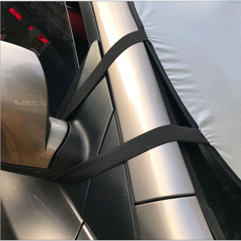 Sliver Coated Polyester Car Front Sun Shade 2