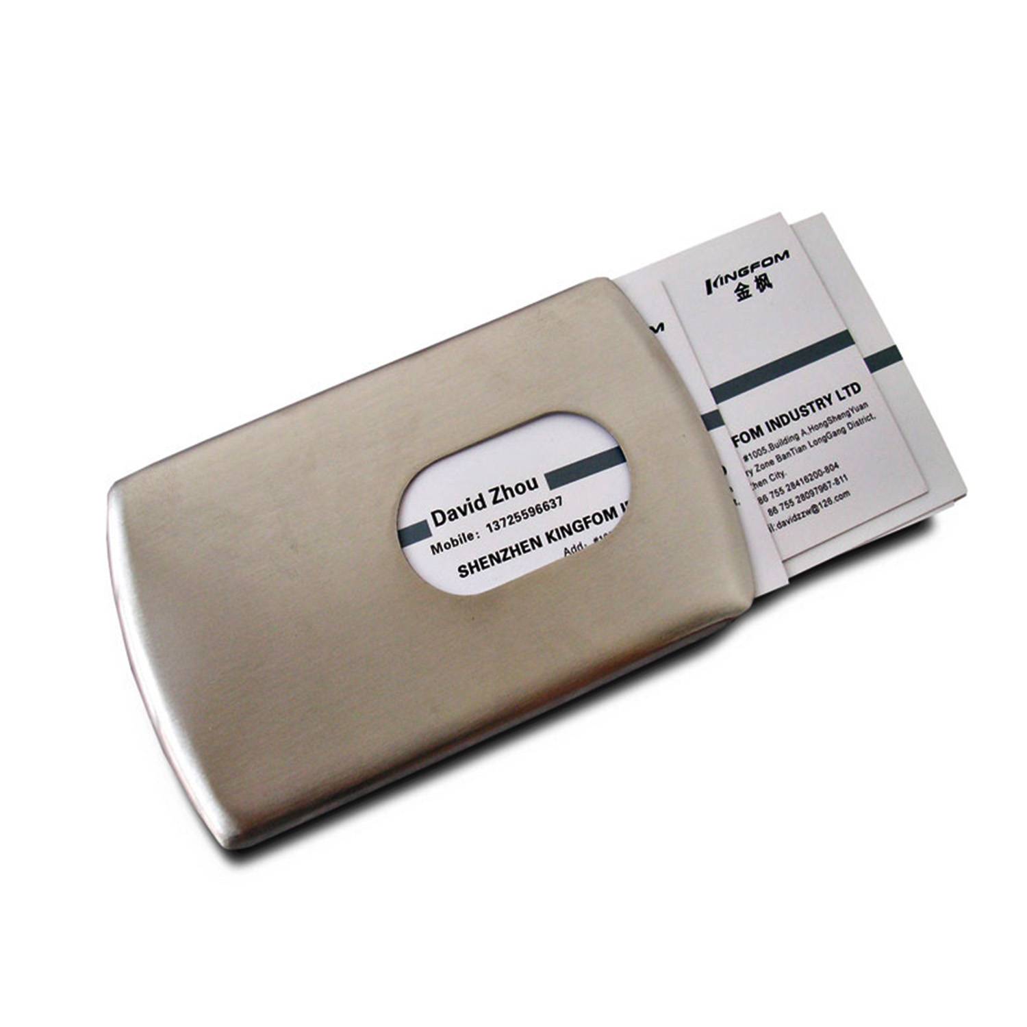 Men's Stainless Steel Business Card Case - Slim & Durable 5