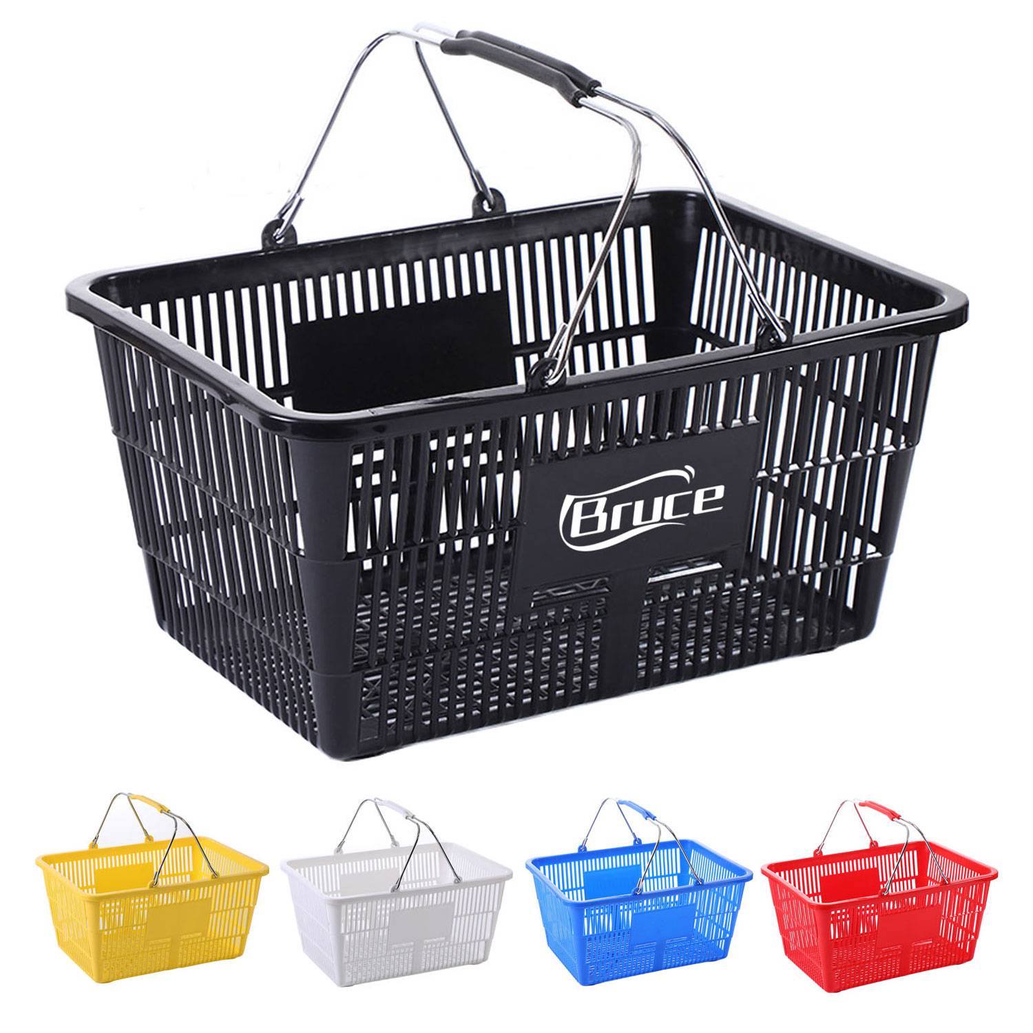 Sturdy Plastic Shopping Basket with Handles 3