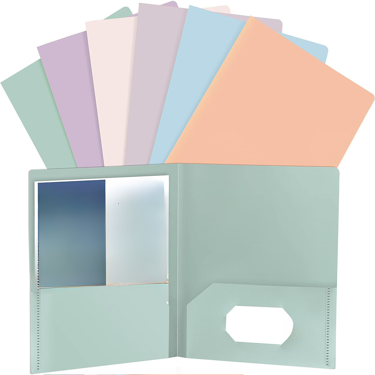 Folders With Pockets PP Plastic Office 5