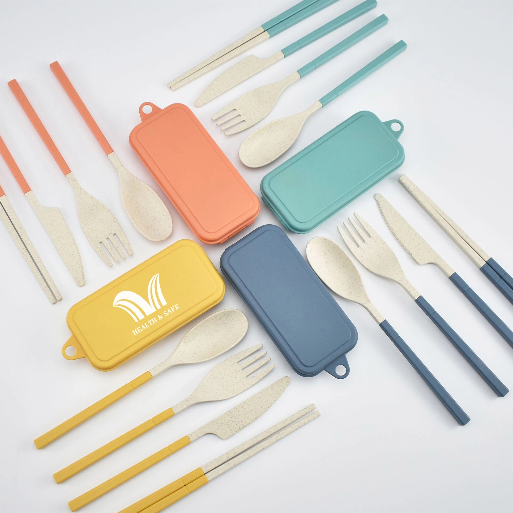 4 Pack Collapsible Portable Cutlery With Case 2