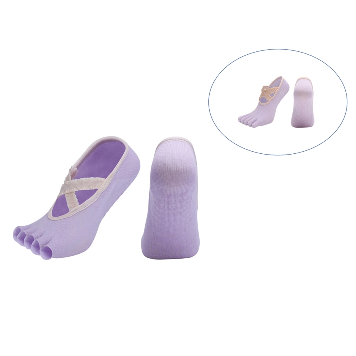 Yoga Five Toe Socks for Women with Grips 5