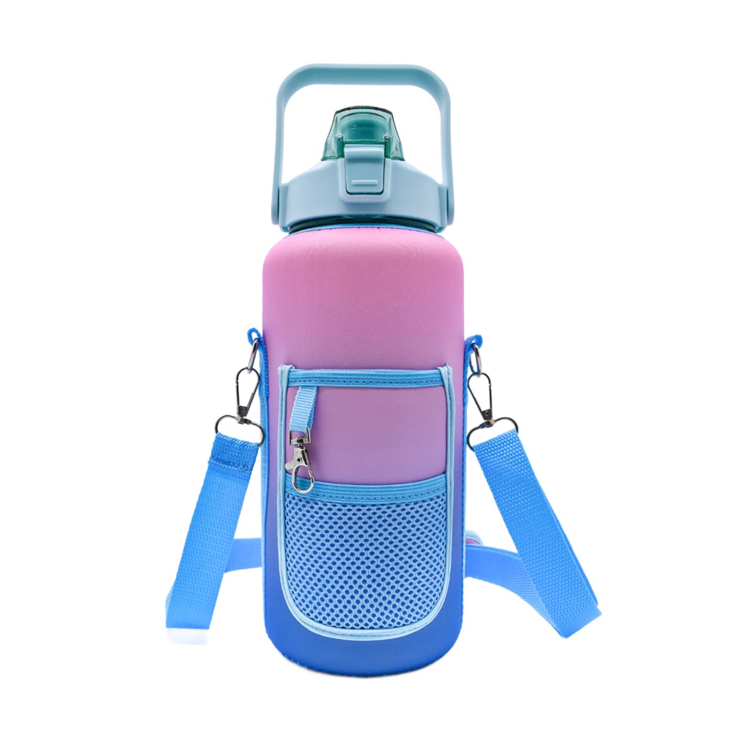 Neoprene Bottle Carrier Sleeve with Adjustable Strap, 40 oz., custom koozie with logo imprint 5