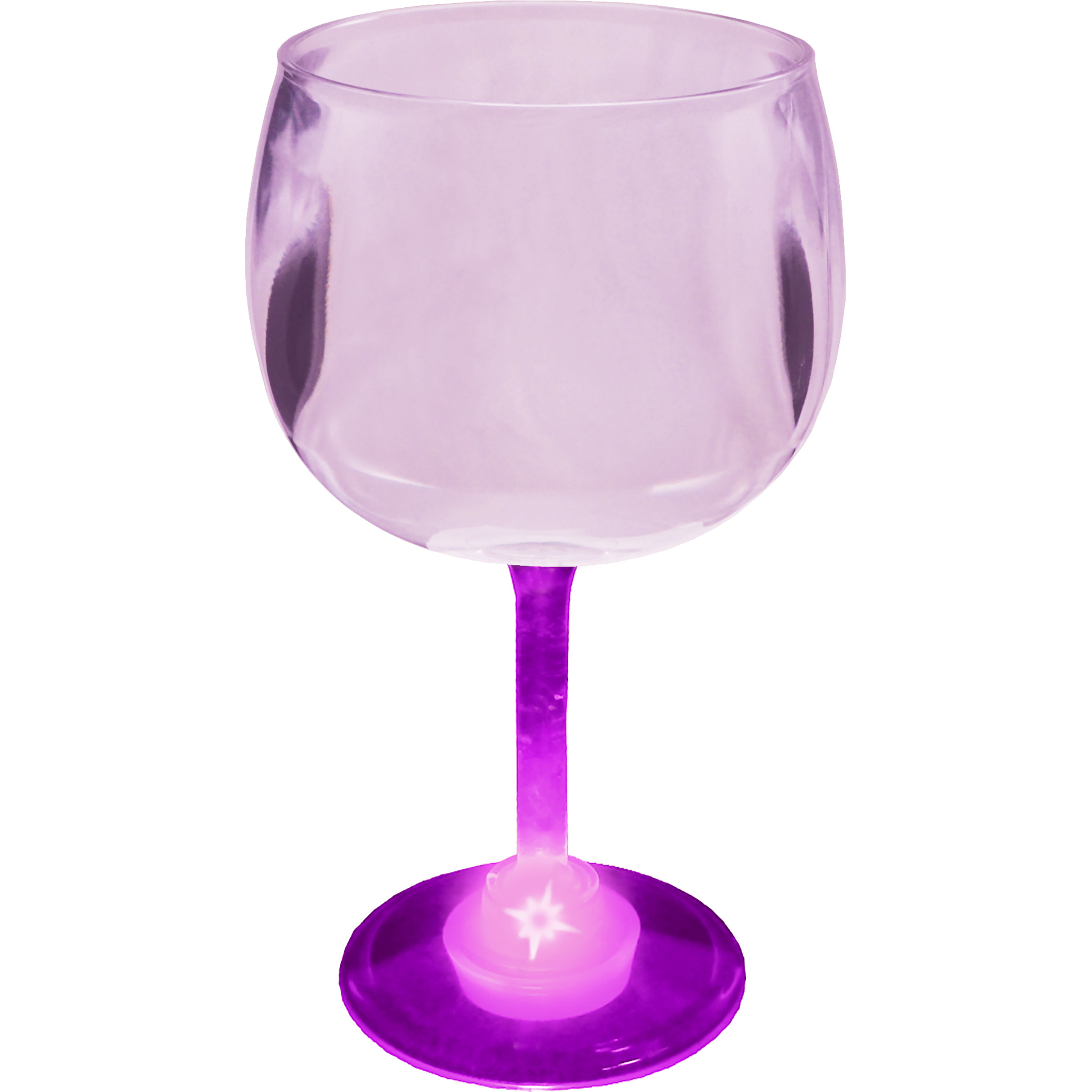 12oz Light Up Standard Stem Plastic Wine Goblet 2