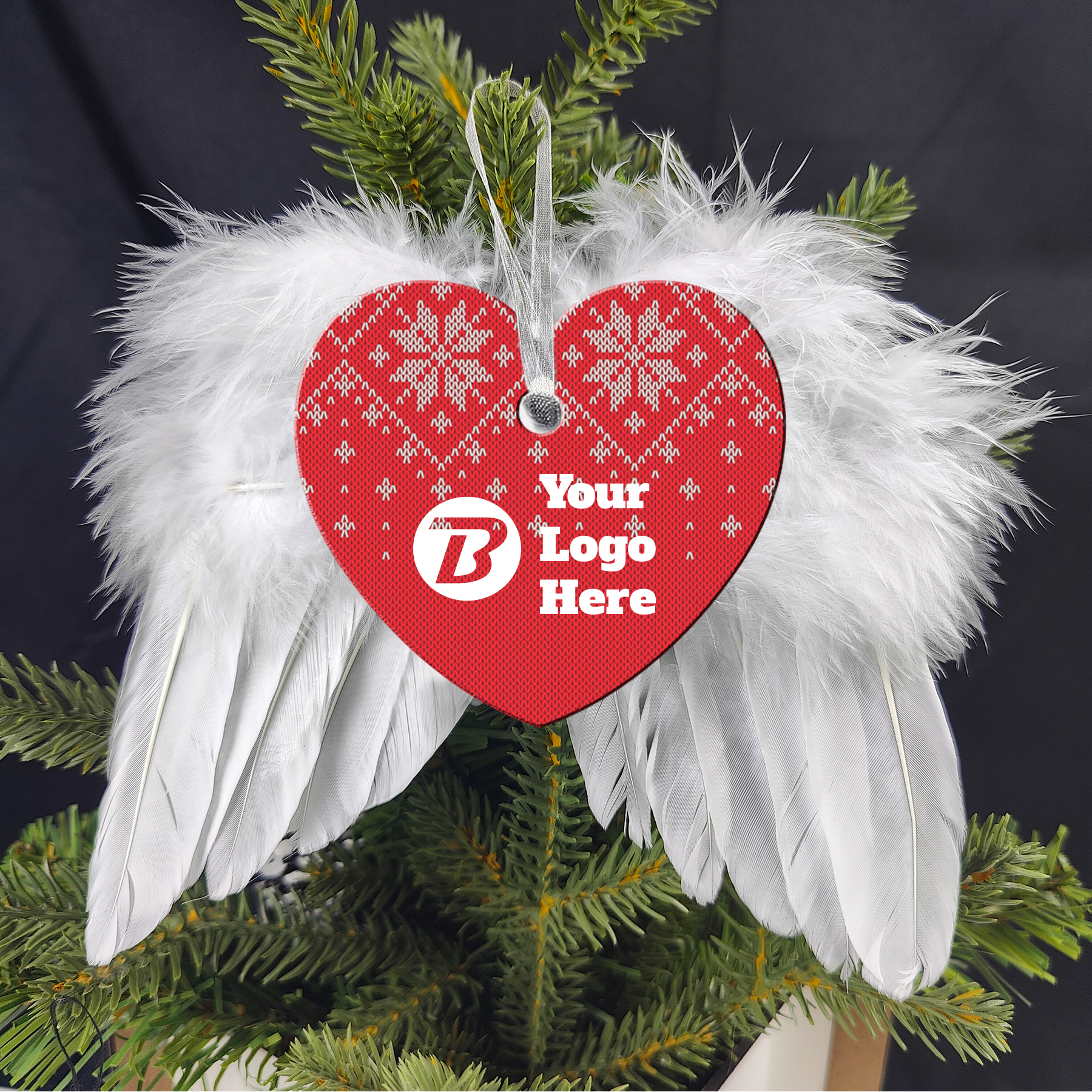 Free Shipping Full Color Christmas Ornament - Heart 30