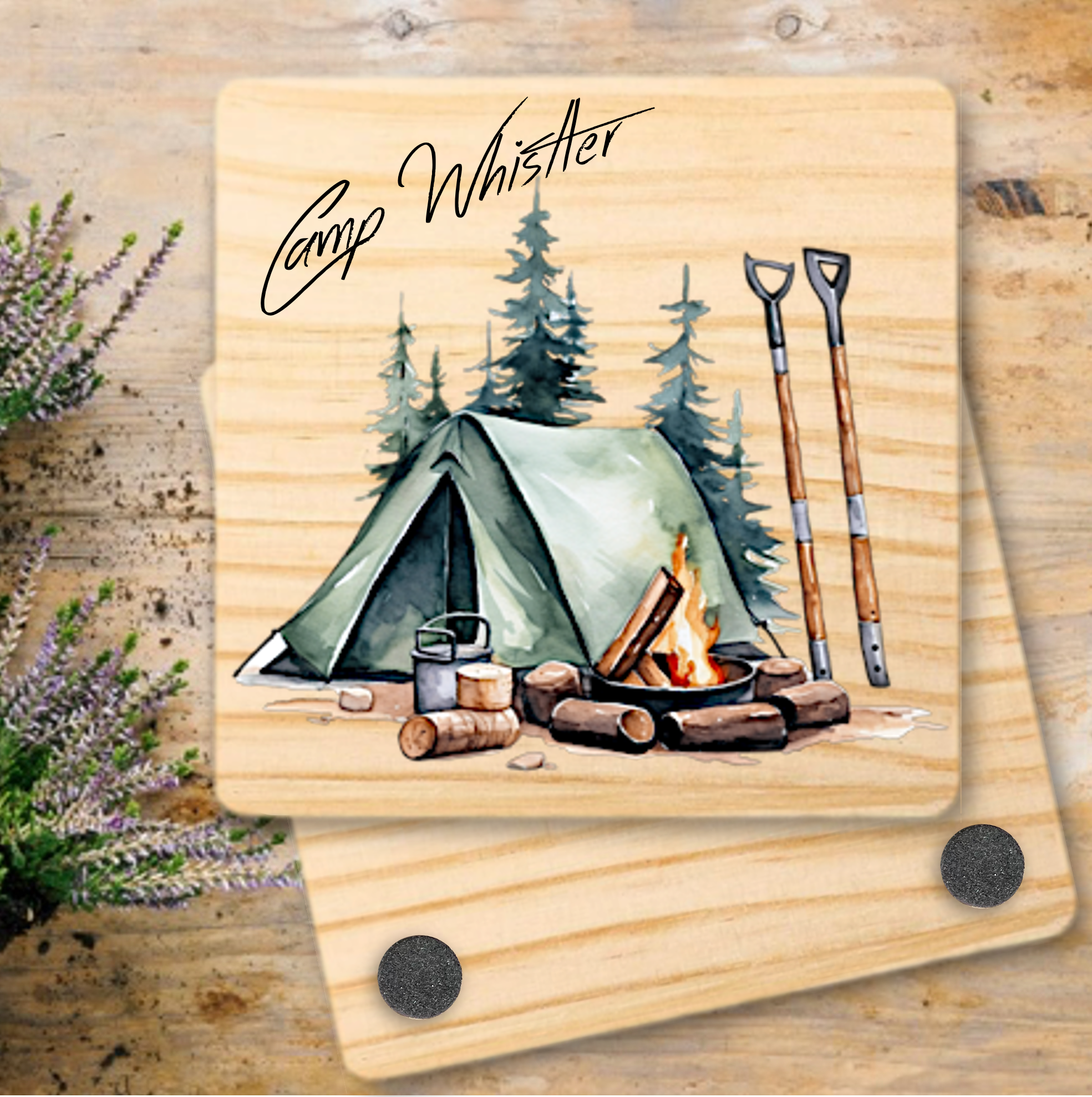 Square Wood Coaster 12