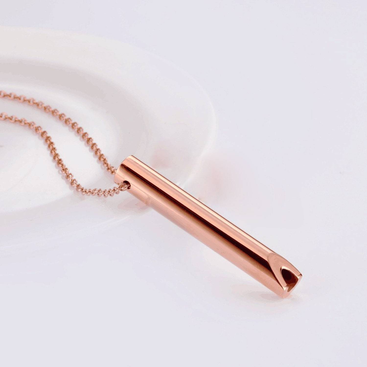 Stainless Steel Meditation Whistle Necklace 7