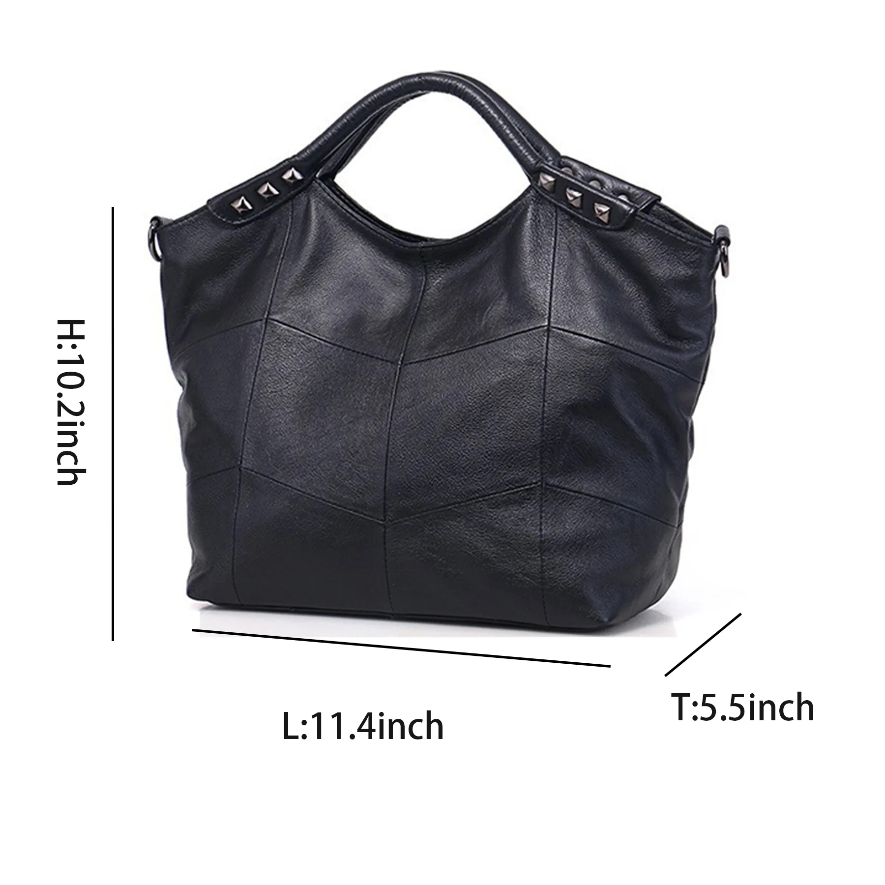 Genuine Leather Top Handle Purse Satchel Bag for Women 2