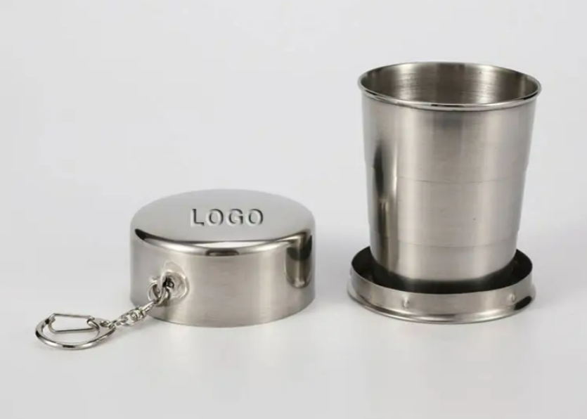 Stainless Steel Telescopic Camping Mug Folding Cup 2