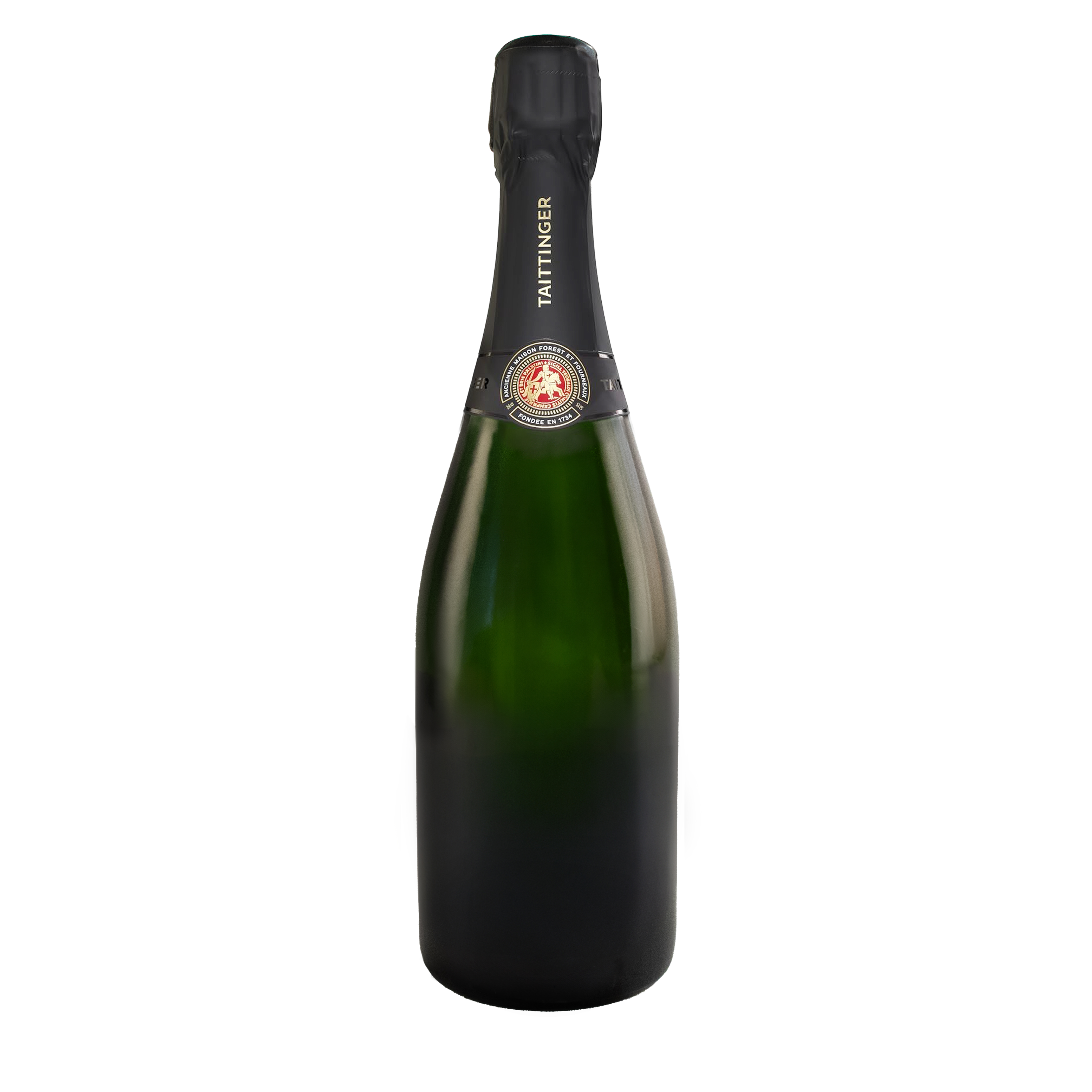 Etched Taittinger Brut La Française Champagne Bottle 2