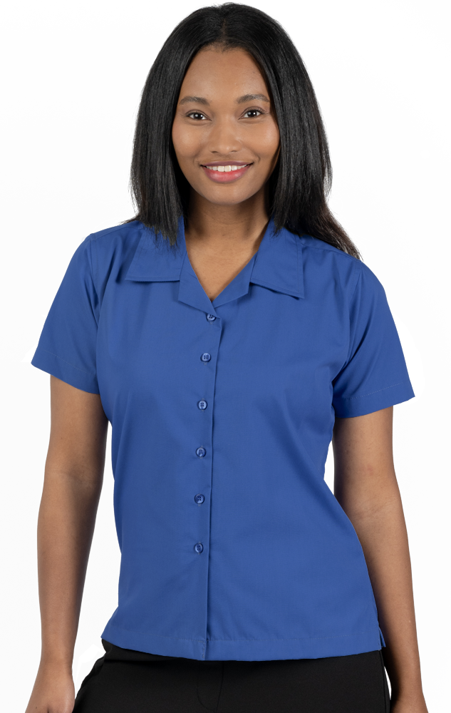 Ladies' Solid Poplin Camp Shirt 14