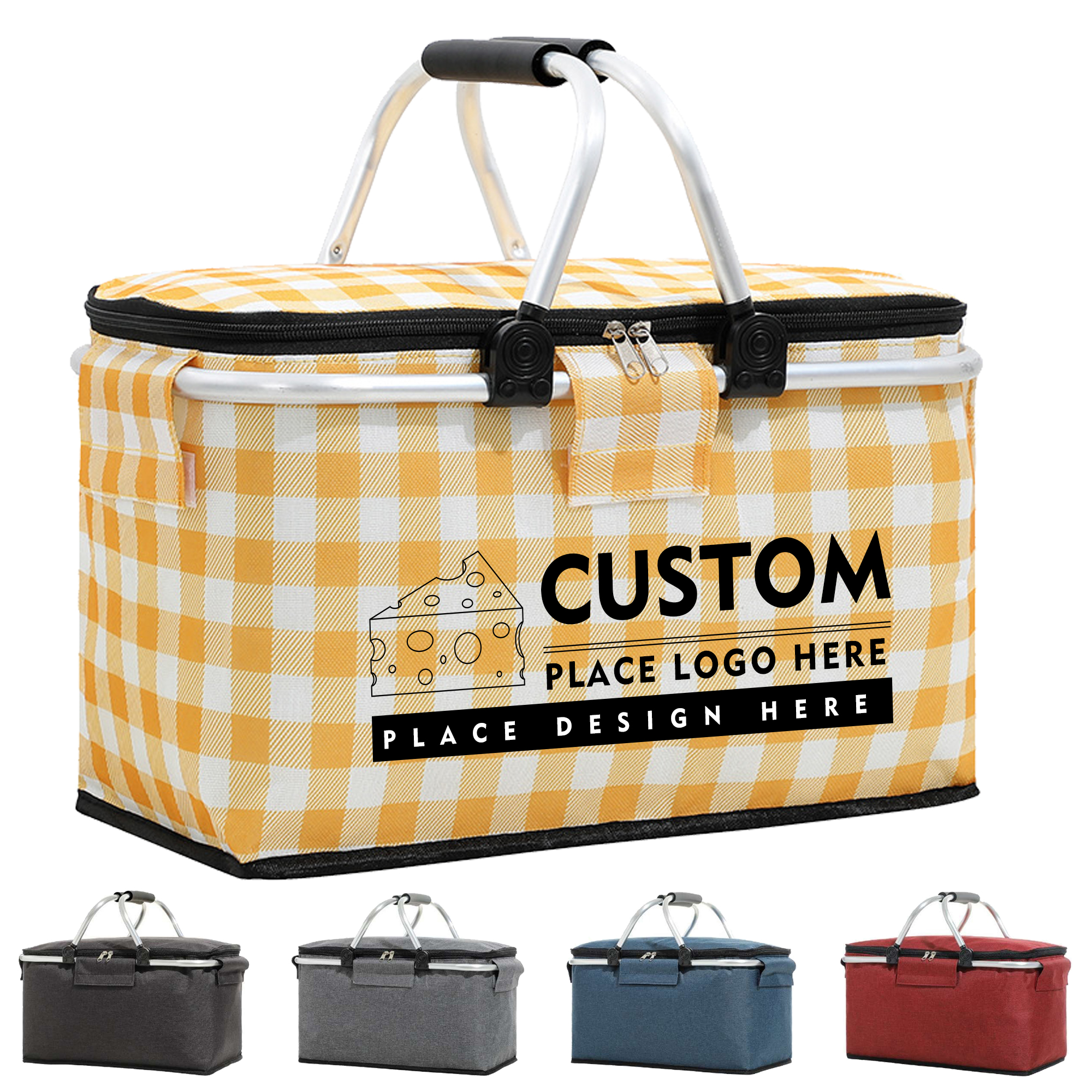 Folding Picnic Basket Shopping Cooler Bag 3
