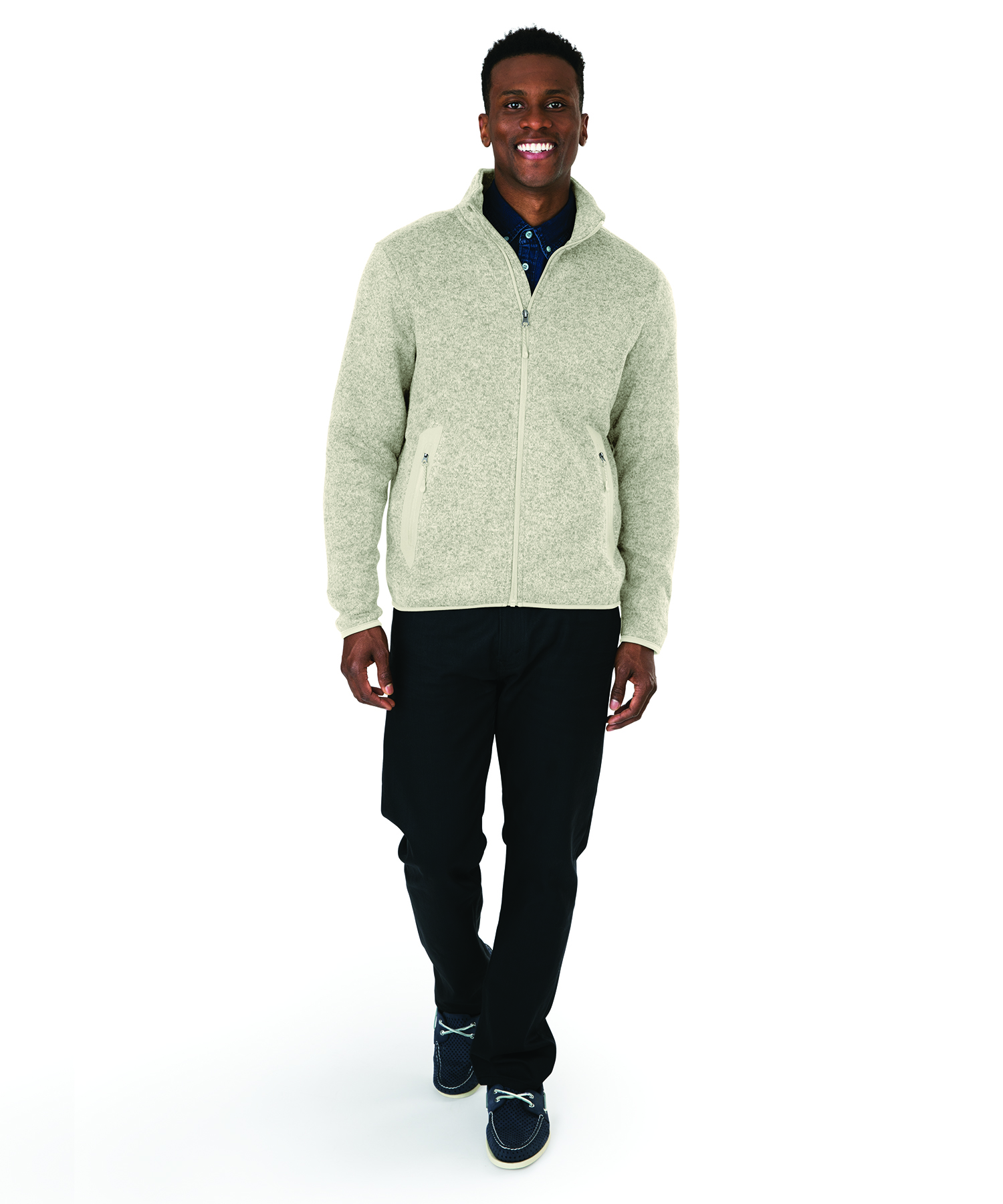 Men's Heathered Fleece Jacket 55