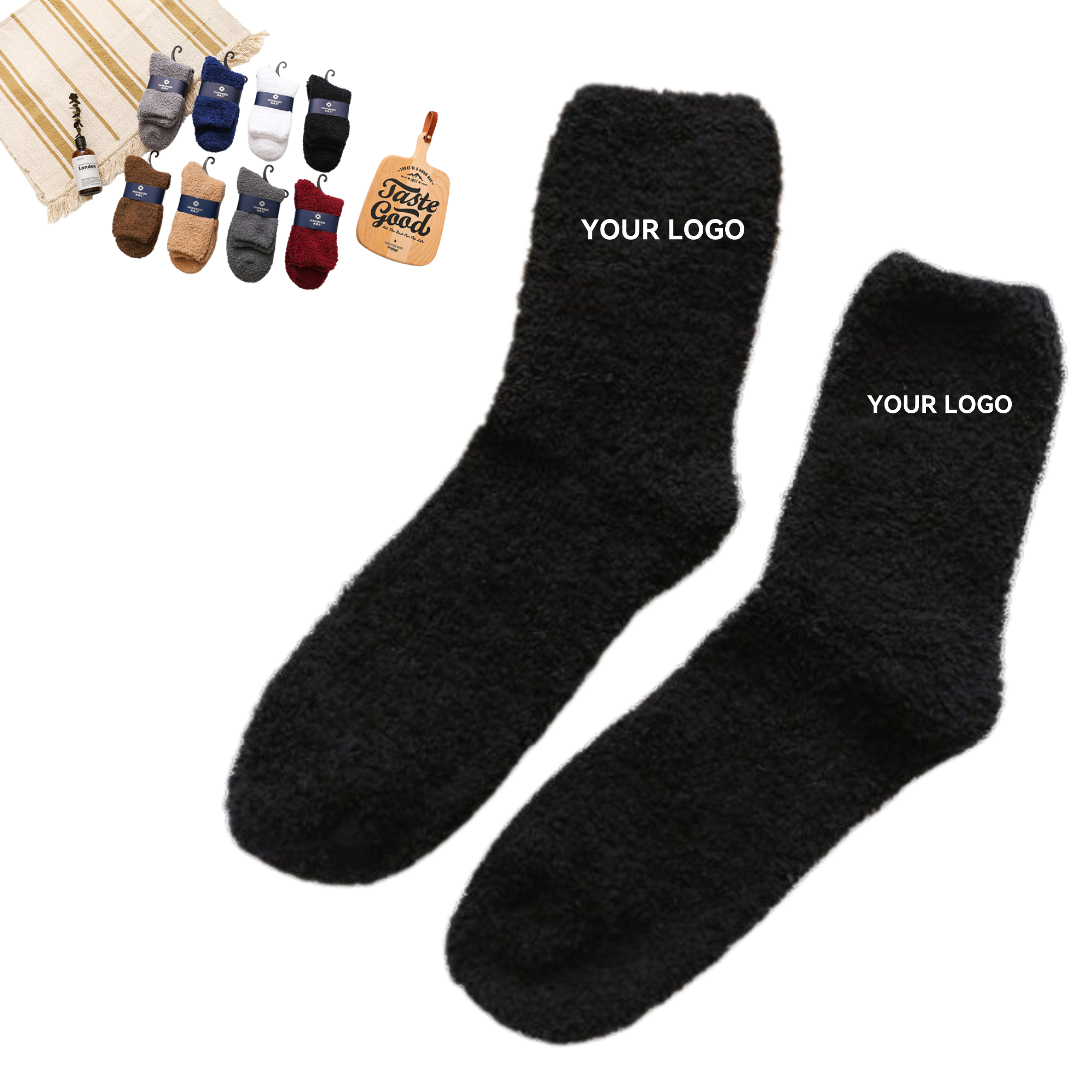 Winter Custom Fuzzy Feet Socks 2