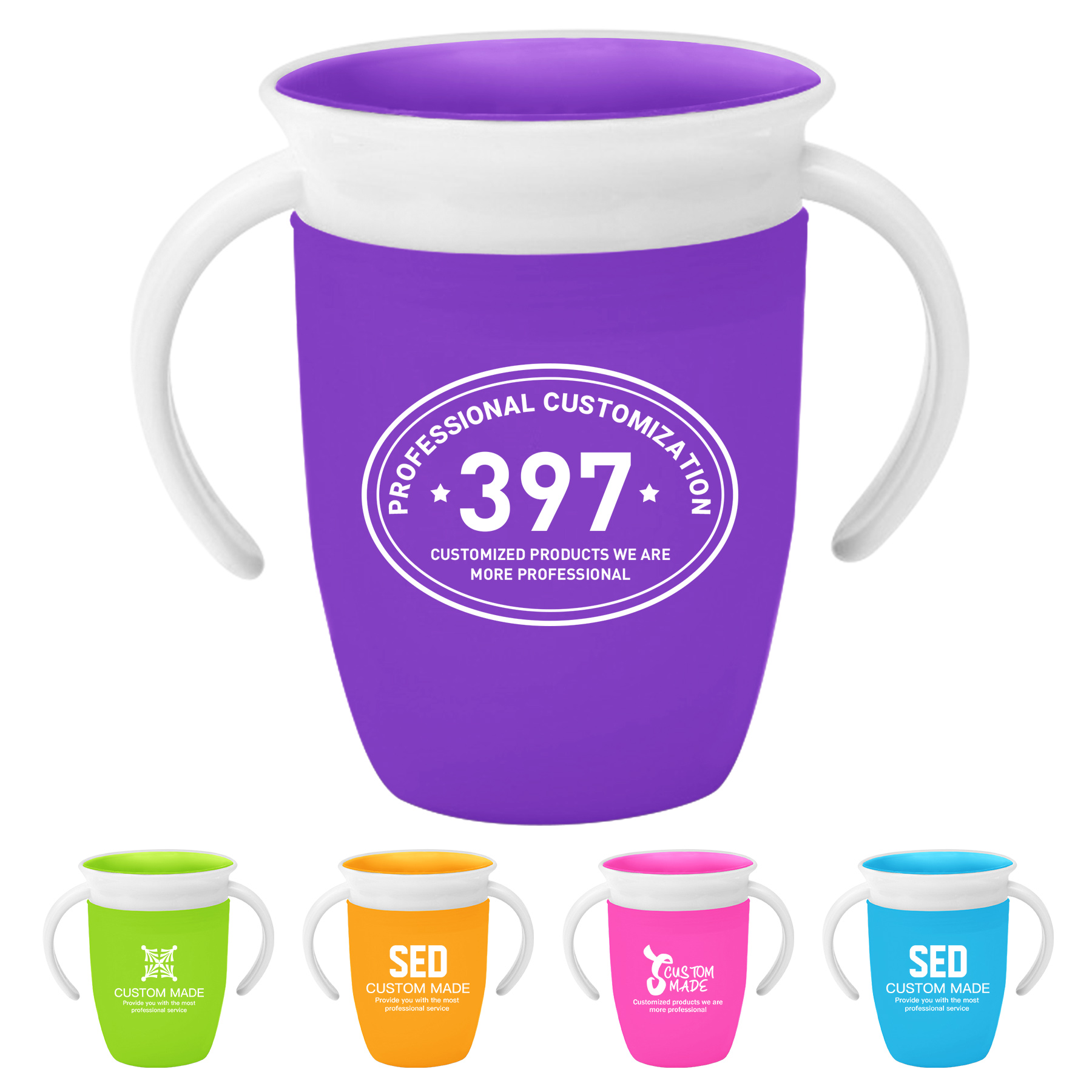7 ounce Sippy Cup with Handle and 360 Lid 3