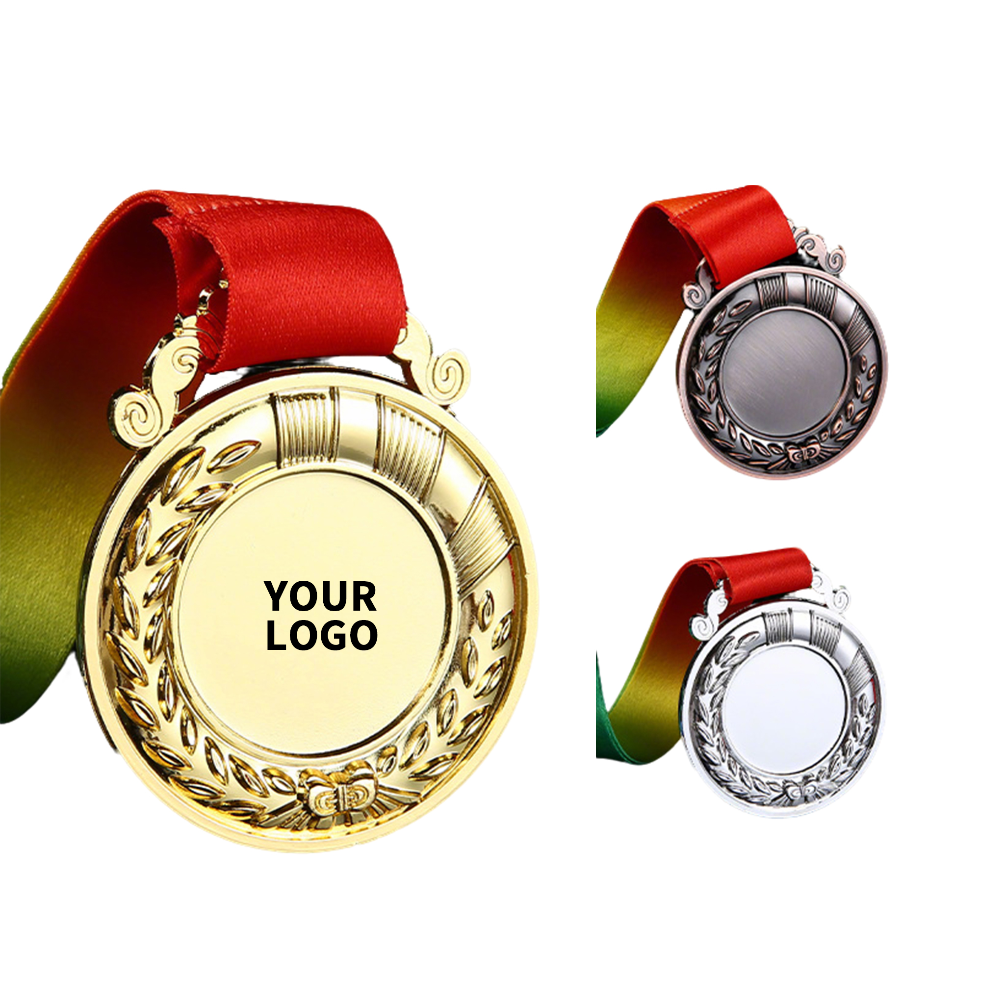 Zinc Alloy Medal 2.5" Diameter With Ribbon 17.2" Length X 1" Width 1