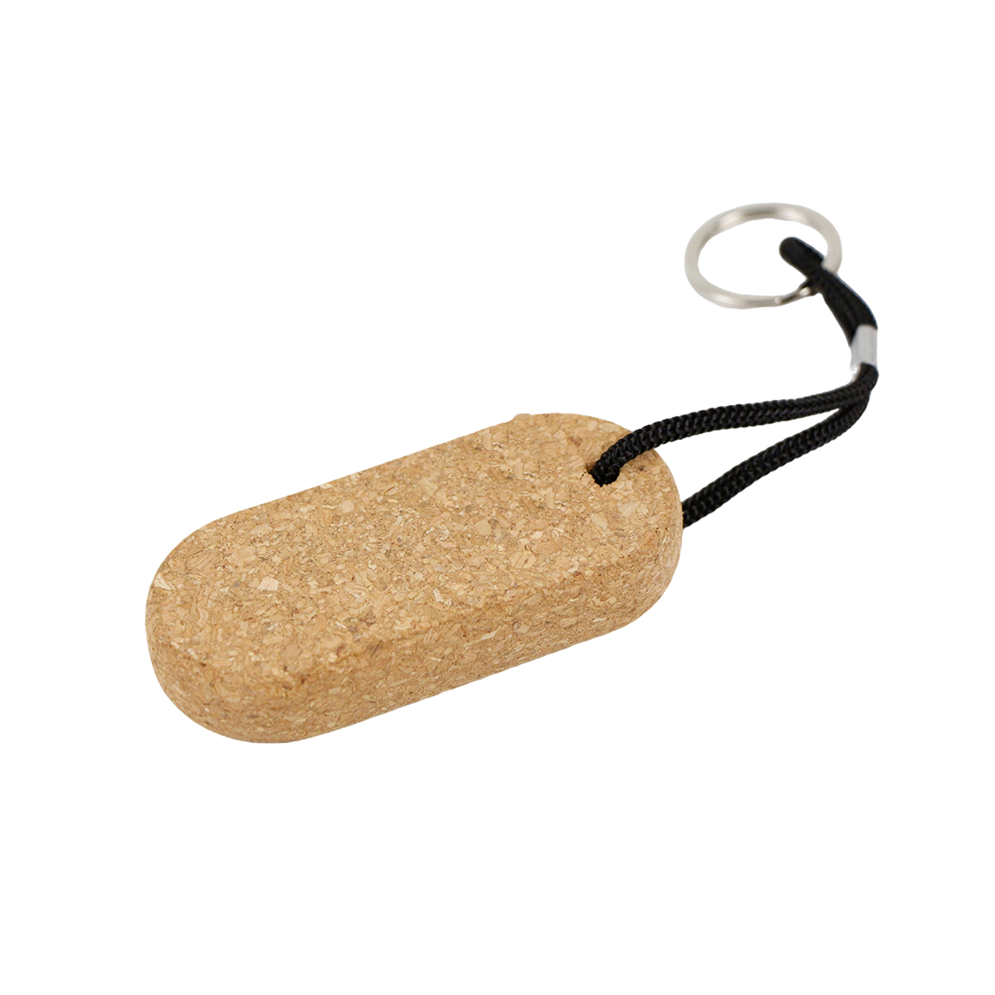 Oval Cork Key Ring 3.5" Length X 1.57" Width X 0.59" Height 5