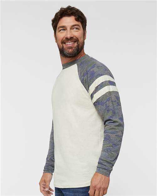 Unisex Fine Jersey Mash Up Long Sleeve Tee - 6934 32
