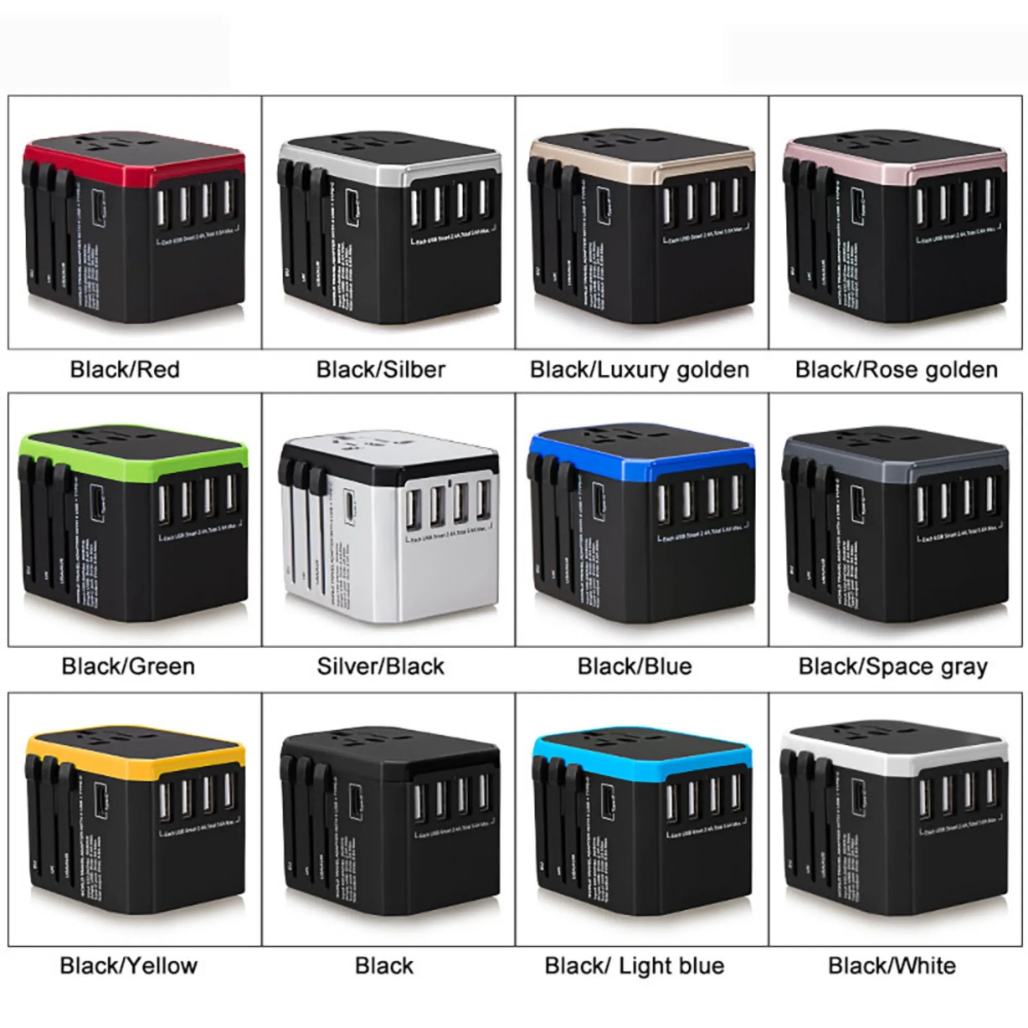 MOQ 100PCS The Versatile All-in-one Universal Travel Adapter 1