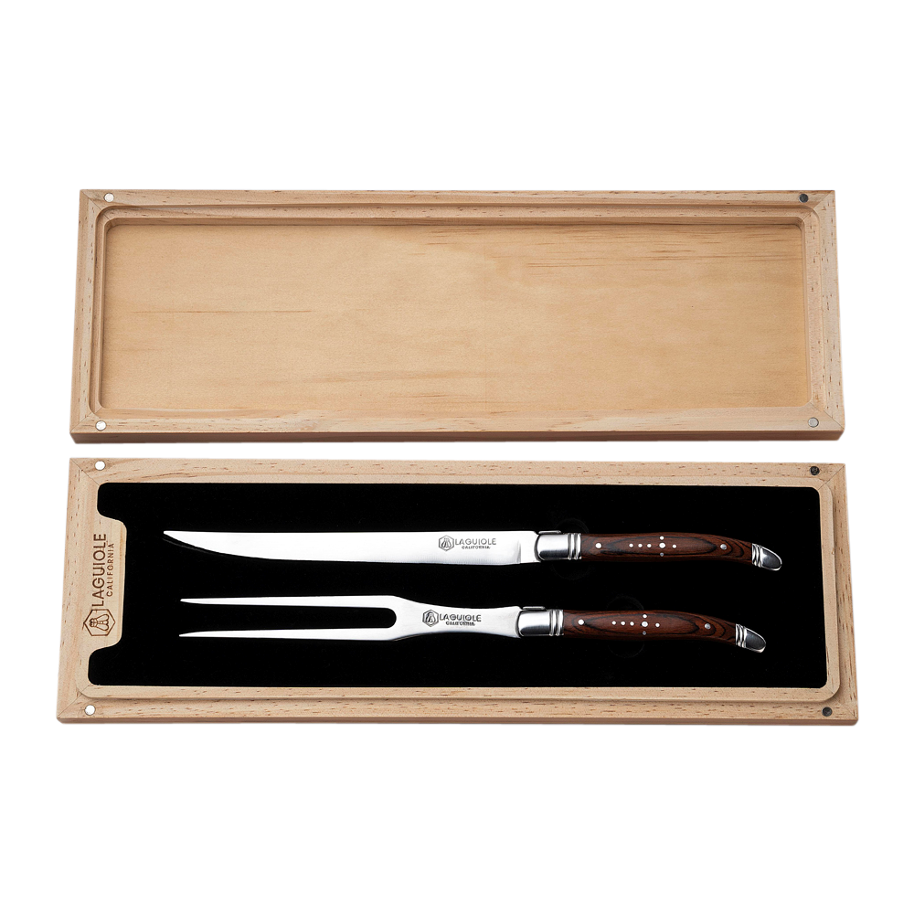 Laguiole California French-Designed Carving Knife & Fork Set 3