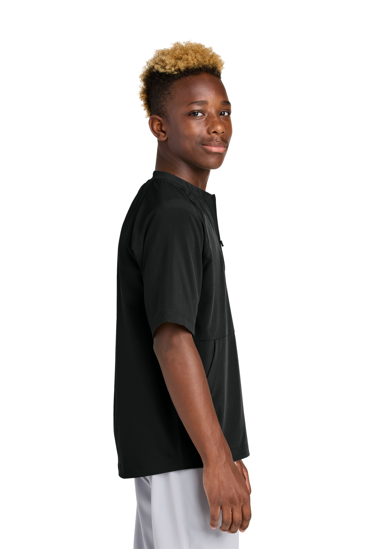 Sport-Tek Youth Repeat 1/2-Zip Short Sleeve Jacket YJST489 35