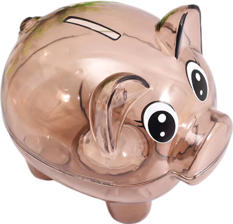 Plastic clear piggy bank 2