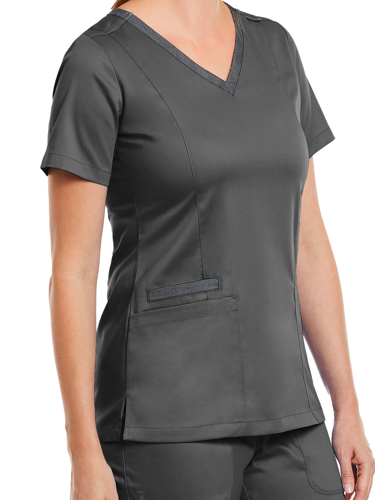 Maevn - Matrix - Women's Three-Pocket Heather Neck Band Top 18