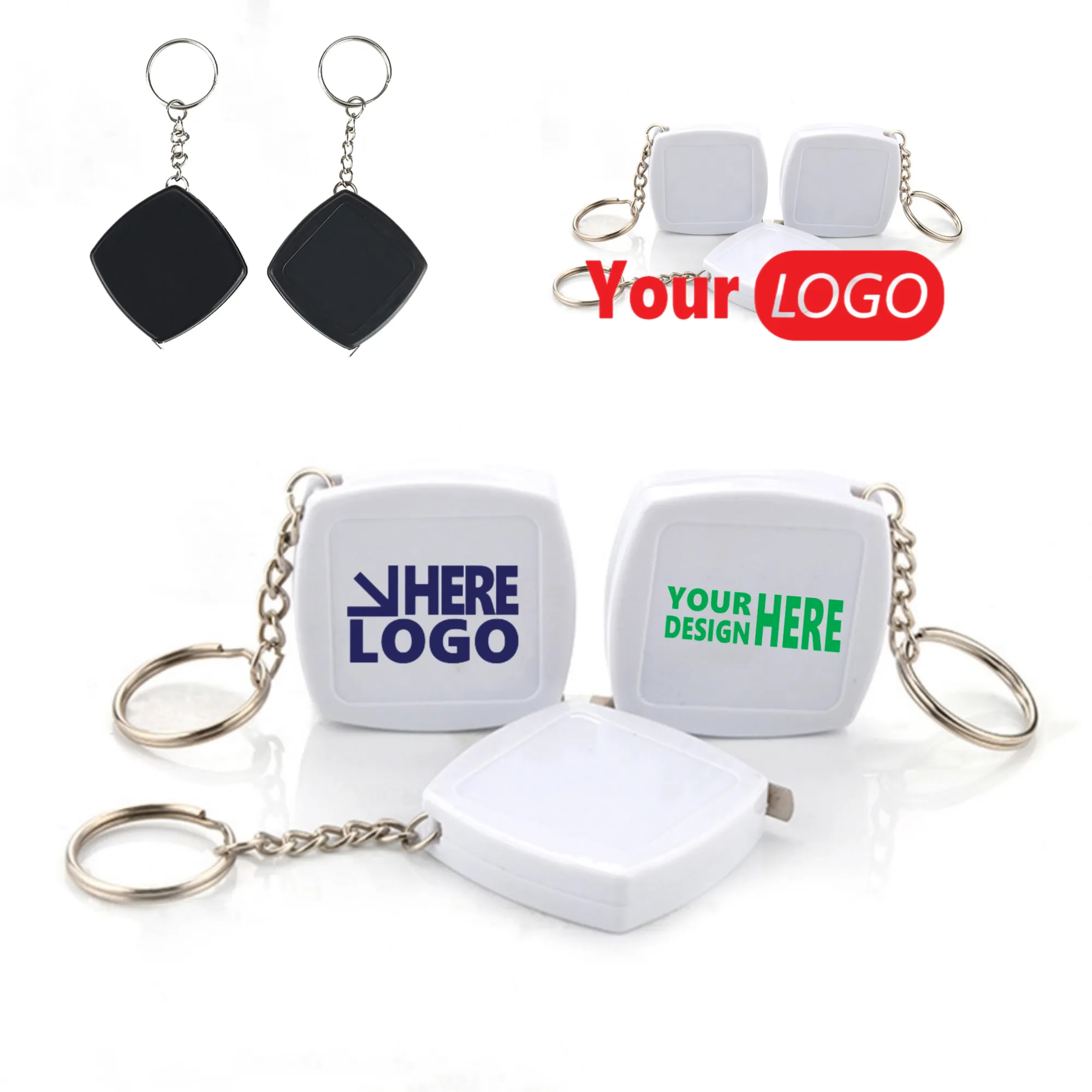 MOQ 20 PCS Mini Tape Measure Keychain Personal Logo Gifts 3
