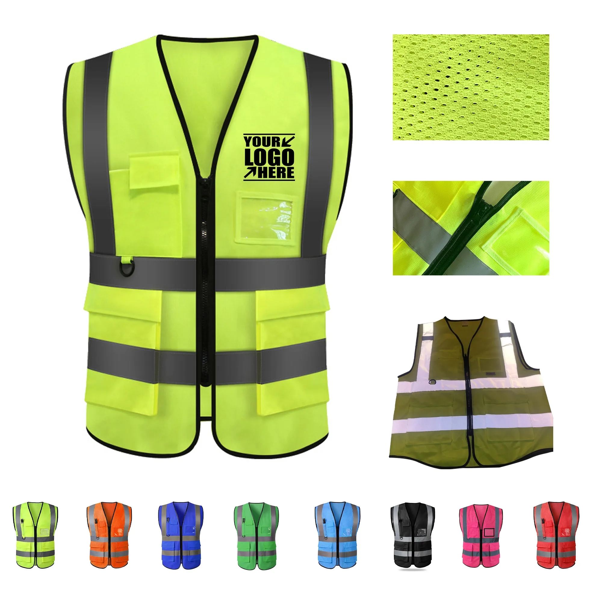 5 Pockets High Visibility Reflective Safety Vest