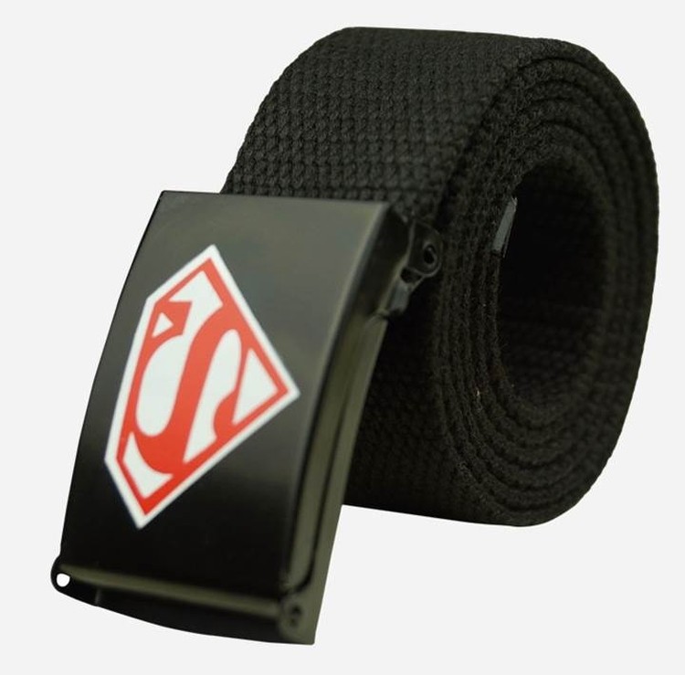 Custom Logo Buckle Casual Webbing Belt 2